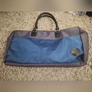 Vince Camuto Blue Gray Weekender Duffel Travel Bag